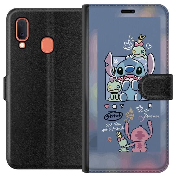 Kompatibelt Lommeboketui til Samsung Galaxy A20e Stitch Venner