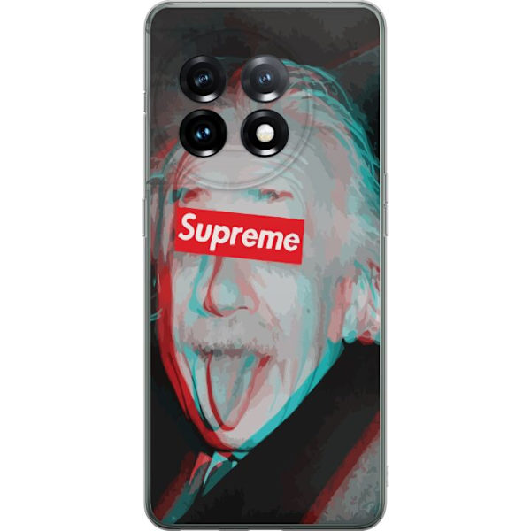 OnePlus 11 Gennemsigtig cover Supreme Albert Einstein 3D Motiv Streetwear Design Populær Videnskab Ikonisk Grafisk Urban Kunst