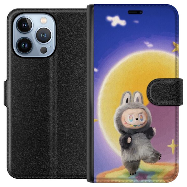 Apple iPhone 13 Pro Lompakkokotelo Labubu Neon Pop - Neonväri