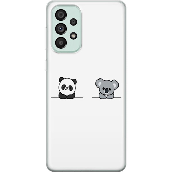 Samsung Galaxy A73 5G Gennemsigtig cover Panda Koala