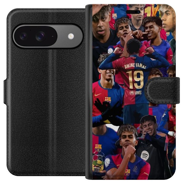 Google Pixel 9 Pro Lompakkokotelo Lamine Yamal mobiilikotelo jalkapallofaneille