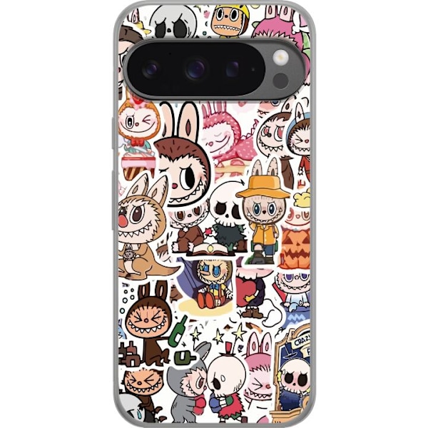 Google Pixel 9 Pro XL Läpinäkyvä kuori Labubu All-Stars –