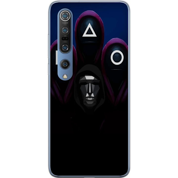 Xiaomi Mi 10 Pro 5G Gennemsigtig cover Squid Game Sæson 3 Nye Ikon Populær Serie TV Motiv Asiatisk Drama Trend Iconisk Grafisk Design