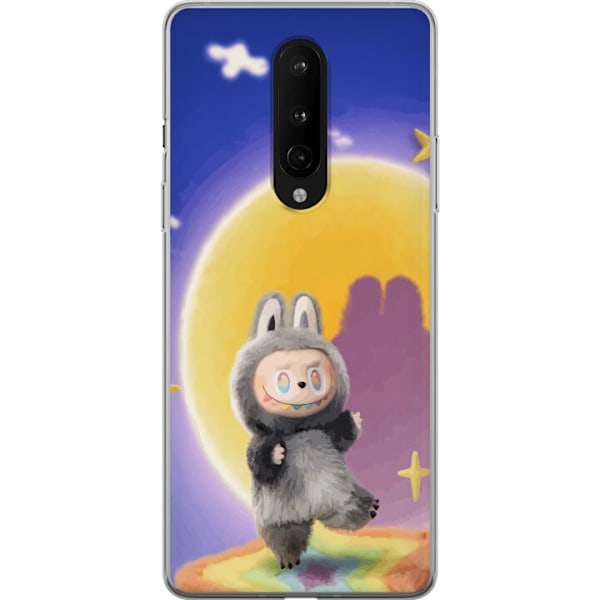 OnePlus 8 Läpinäkyvä kuori Labubu Neon Pop - Neonväri pop-