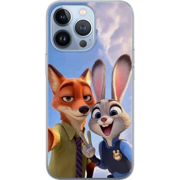 Kompatibelt Mobildeksel til Apple iPhone 13 Pro Zootopia Nick og Judy bestevenner