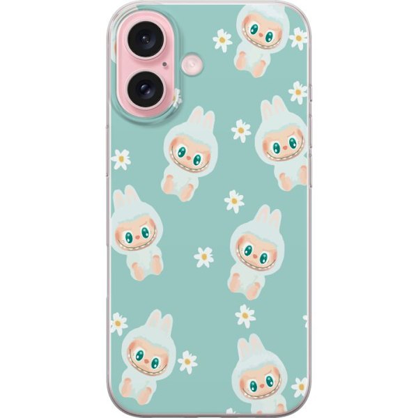 Apple iPhone 16 Gjennomsiktig deksel Labubu Candy Vibes