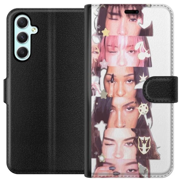 Kompatibelt Plånboksfodral till Samsung Galaxy A34 KATSEYE vit