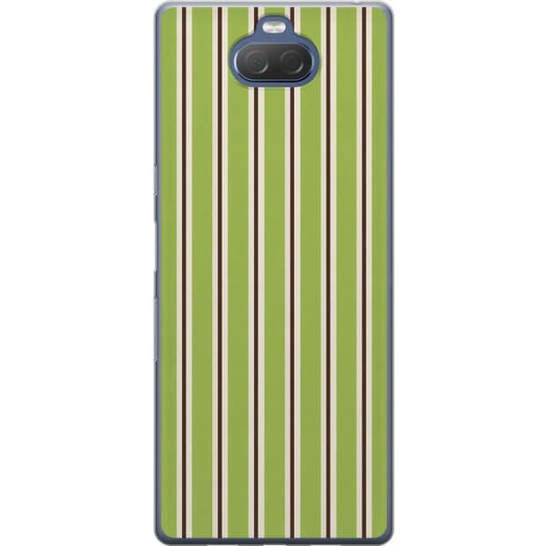 Kompatibelt Mobilskal till Sony Xperia 10 Plus Matcha Stripe grön