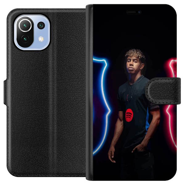 Xiaomi Mi 11 Lite Plånboksfodral Yamal Fotboll FC Barcelona Ung Talang Spelare Fotbollsstjärna Spanien La Liga Populärt Motiv