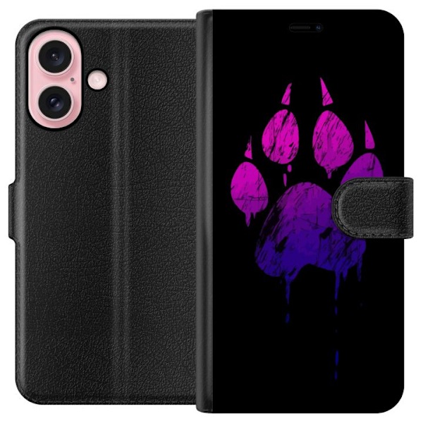 Apple iPhone 16 Lommeboketui Paw