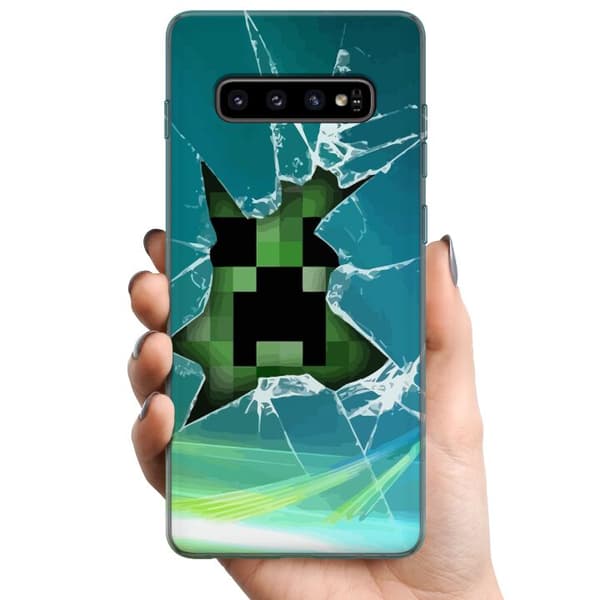Kompatibelt Mobildeksel til Samsung Galaxy S10 MineCraft