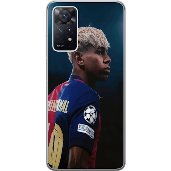 Xiaomi Redmi Note 11 Pro Läpinäkyvä kuori Lamine Yamal - Barcelonan ihmelapsi fokuksessa