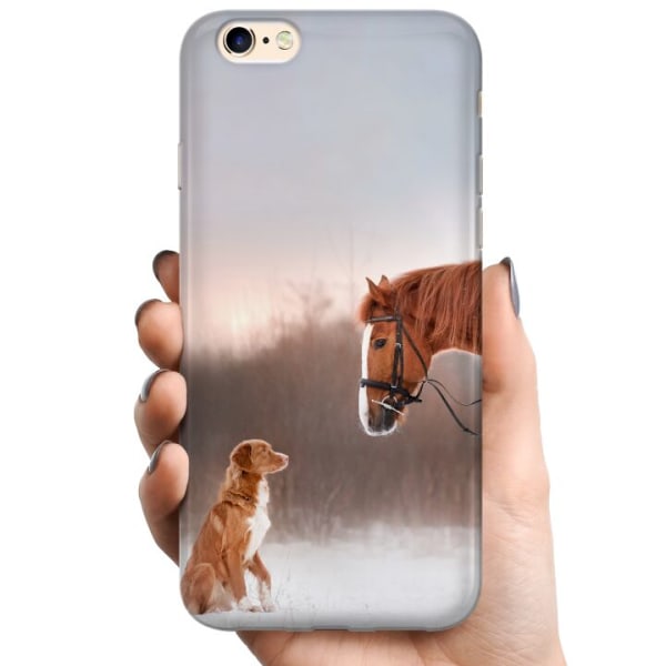 Apple iPhone 6 TPU Matkapuhelimen kuori Härkä & Koira