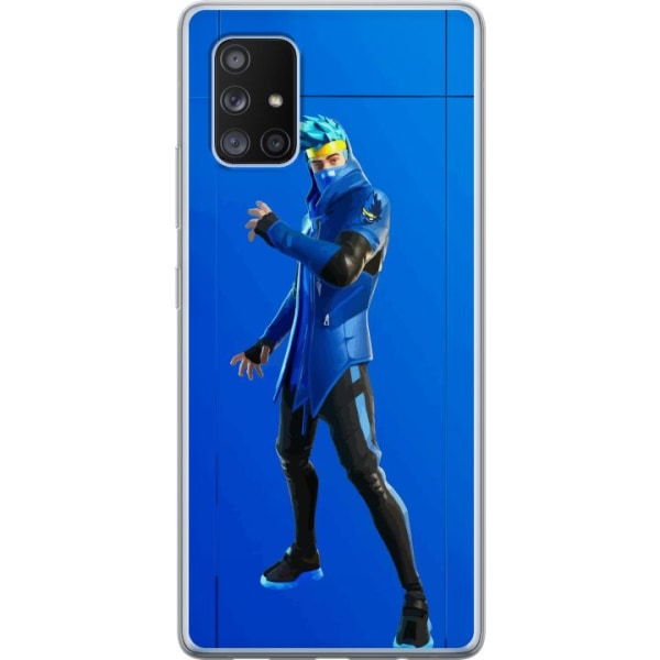 Samsung Galaxy A71 5G Gennemsigtig cover Fortnite - Ninja Blue