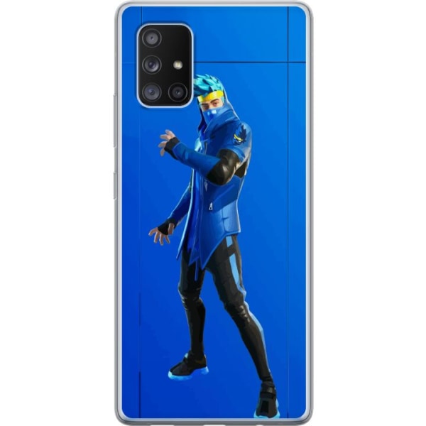 Samsung Galaxy A71 5G Läpinäkyvä kuori Fortnite - Ninja Blu