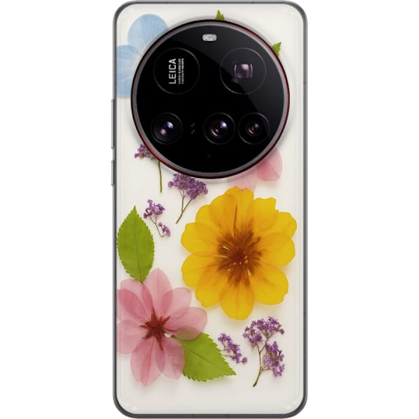 Xiaomi 15 Ultra Genomskinligt Skal Pressade blommor