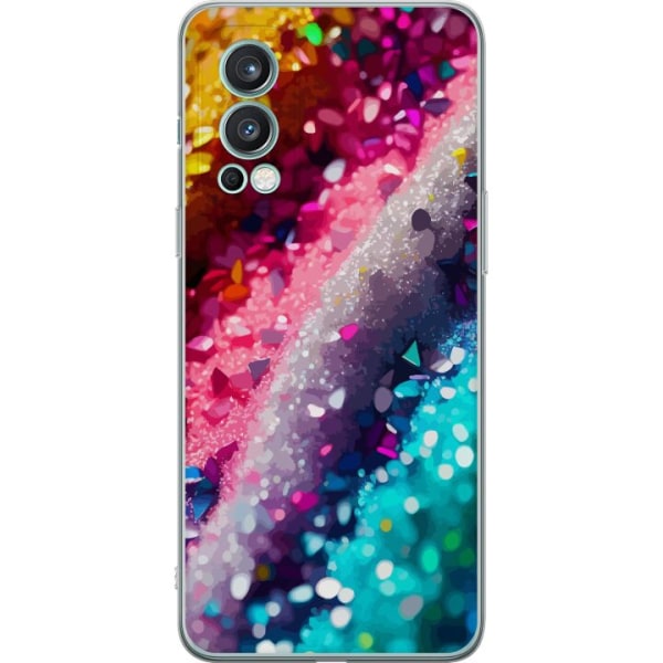 OnePlus Nord 2 5G Läpinäkyvä kuori Glitter