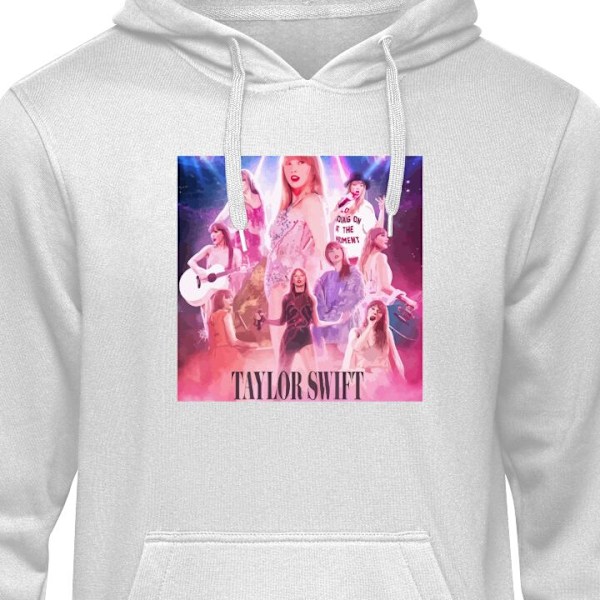 Barn-Hoodie | Mjuk Huvtröja för Barn Taylor Swift grå 7-8 År