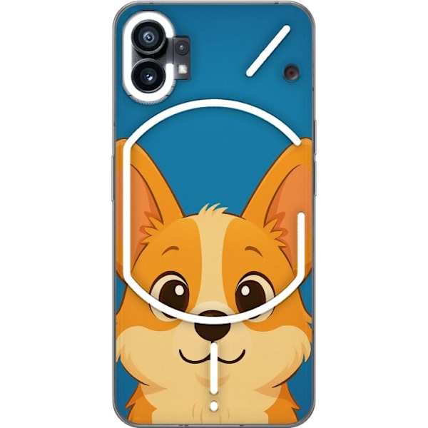 Nothing Phone (1) Läpinäkyvä kuori Hello Corgi