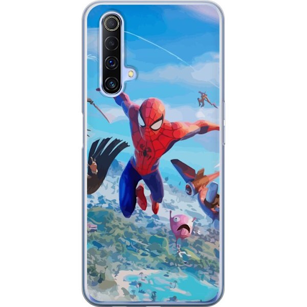 Realme X50 5G Gennemsigtig cover Fortnite Spiderman