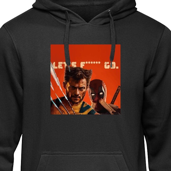 Barn-Hoodie | Mjuk Huvtröja för Barn Deadpool & Wolverine svart 9-11 År