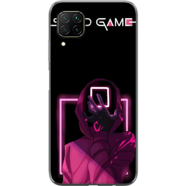 Huawei P40 lite Genomskinligt Skal Squid Game Tema Populär Serie Motiv Grafiskt Ikoniskt Design Asiatisk Popkultur Spänning Drama