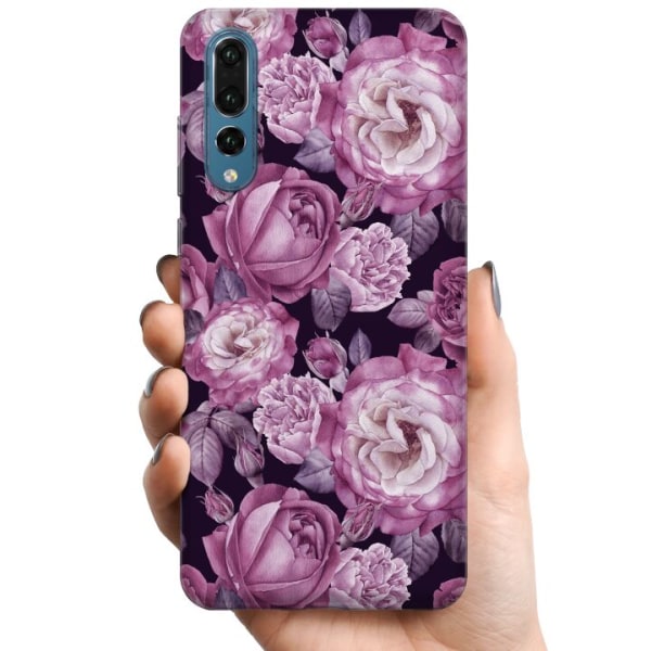 Huawei P20 Pro TPU Mobilcover Blomster