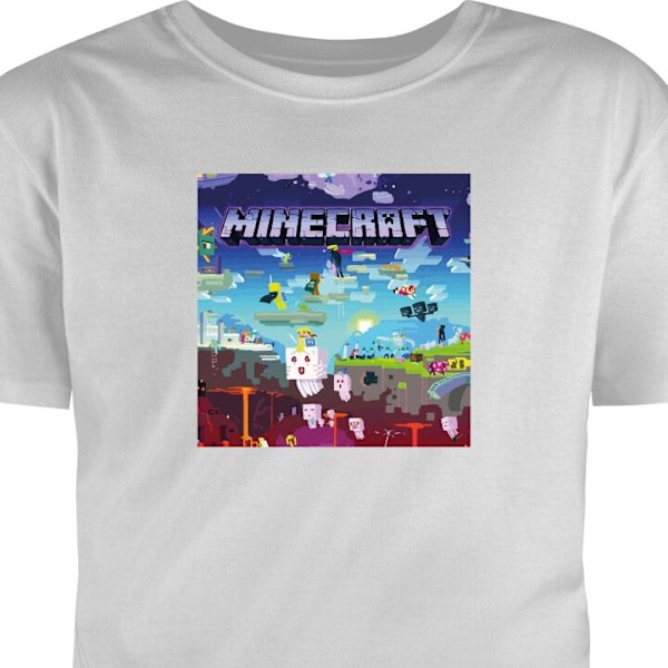 Barn-T-shirt | Bekväm T-shirt för Barn Minecraft grå 5-6 År