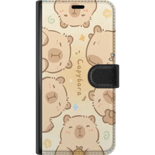 Kompatibel Tegnebogsetui til Samsung Galaxy A20e Søde kapybaraer, pasteldesign, søde flodsvin i bløde farver, sød varm stil med charme og legende ene