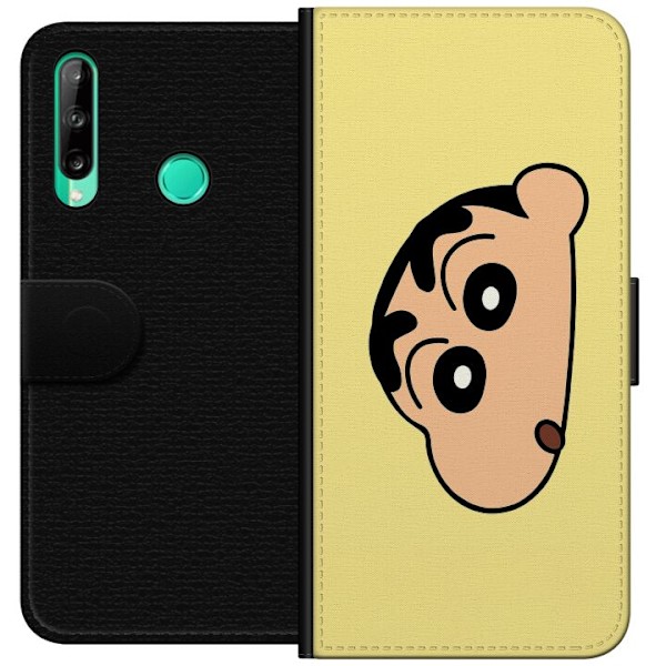 Huawei P40 lite E Tegnebogsetui Peeking Shinchan