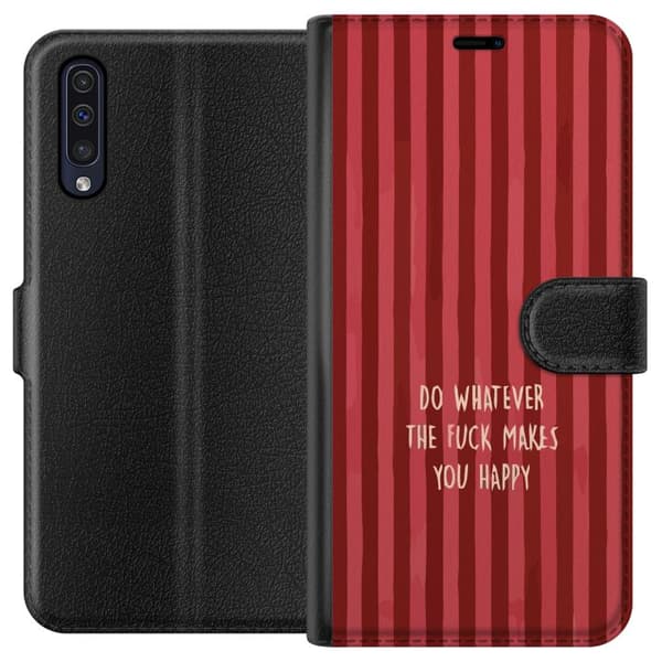 Kompatibelt Plånboksfodral till Samsung Galaxy A50 Gör det som gör dig glad röd
