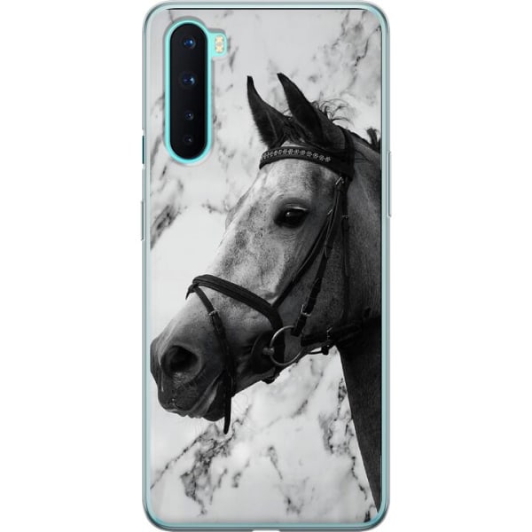 OnePlus Nord Gennemsigtig cover Marmor med hest