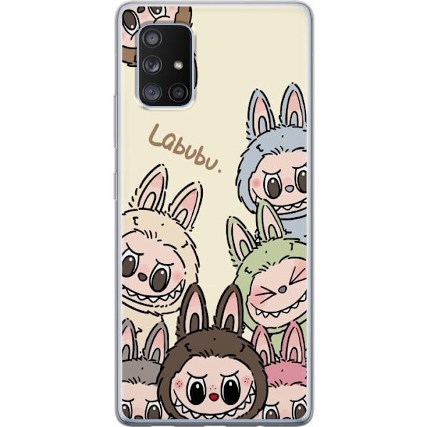 Samsung Galaxy A71 5G Genomskinligt Skal Labubu Pastel Collection