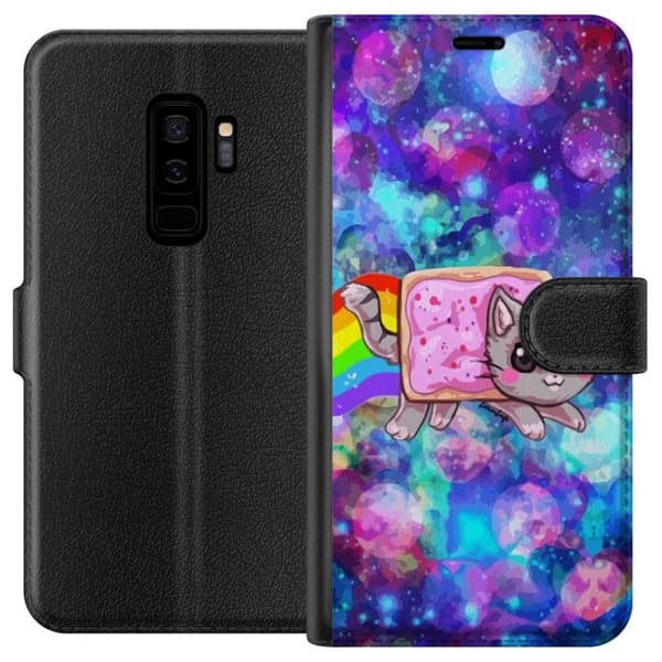Kompatibel Tegnebogsetui til Samsung Galaxy S9+ Flyvende kat
