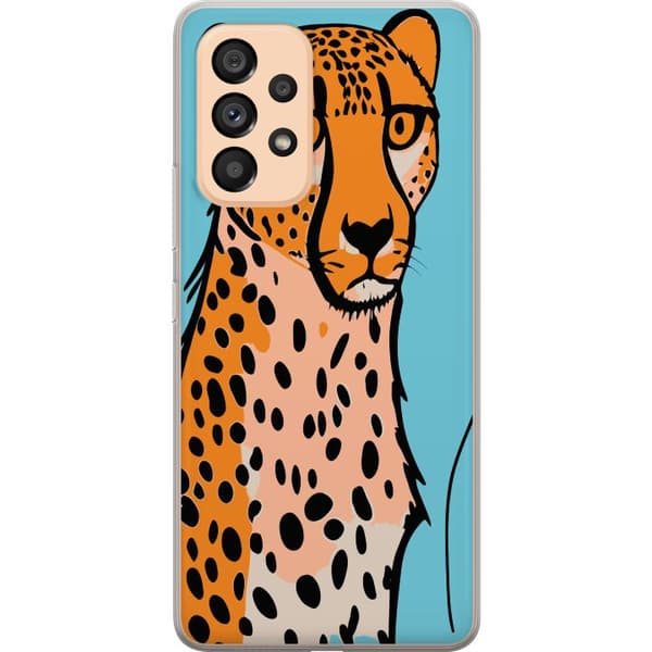 Kompatibelt Mobildeksel til Samsung Galaxy A53 5G Overrasket Leopard