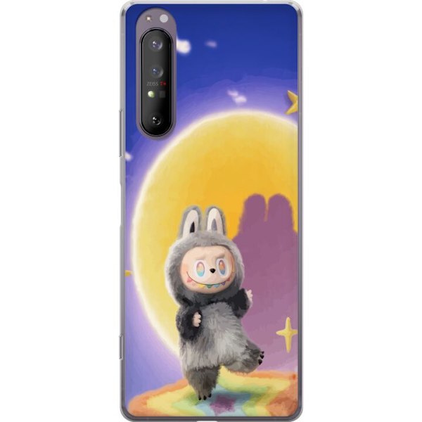 Sony Xperia 1 II Läpinäkyvä kuori Labubu Neon Pop - Neonväri pop-taiteen hirviö