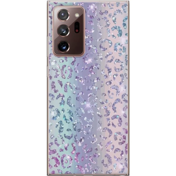 Samsung Galaxy Note20 Ultra Läpinäkyvä kuori Glitter Leopar
