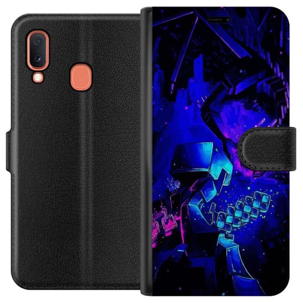 Kompatibelt Plånboksfodral till Samsung Galaxy A20e Minecraft