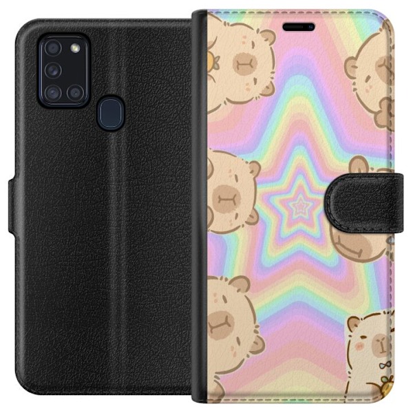 Samsung Galaxy A21s Lompakkokotelo Kawaii Capybara Galaxy Söp