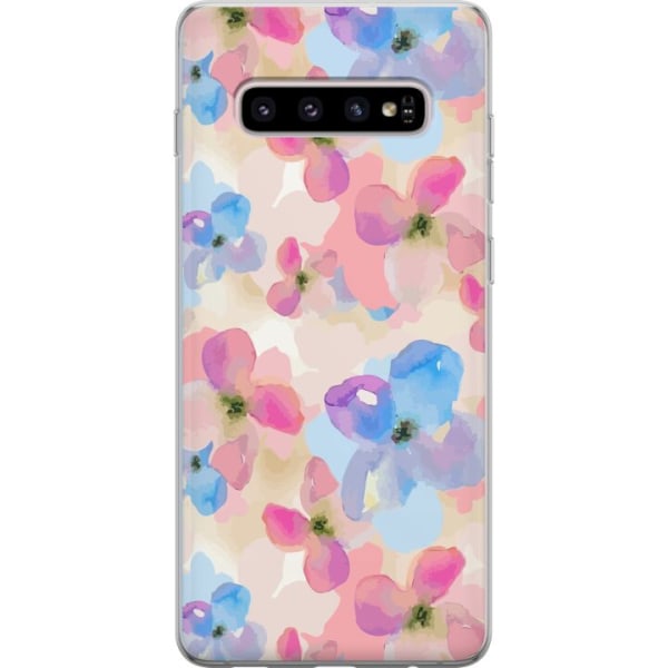 Samsung Galaxy S10+ Läpinäkyvä kuori Kukkien onni