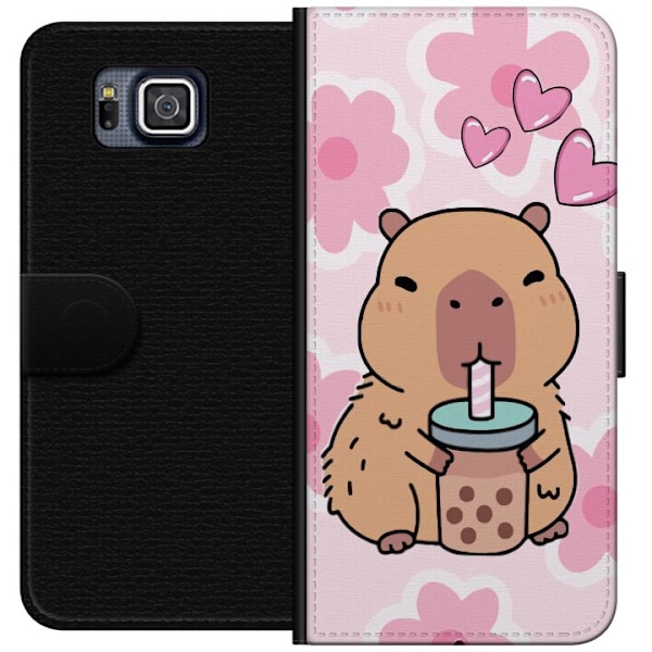Samsung Galaxy Alpha Plånboksfodral Kawaii Capybara Hjärtan