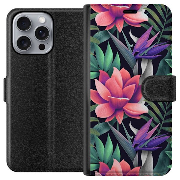 Apple iPhone 16 Pro Max Lommeboketui Blomster