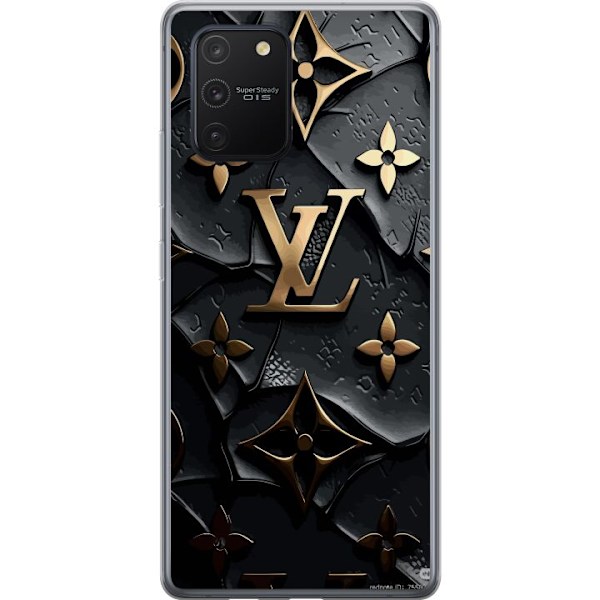 Samsung Galaxy S10 Lite Genomskinligt Skal Louis Vuitton Dark Mode Design Svart Lyx Stil Fashion Populärt Grafiskt Mönster Modeikon Lyxmärke