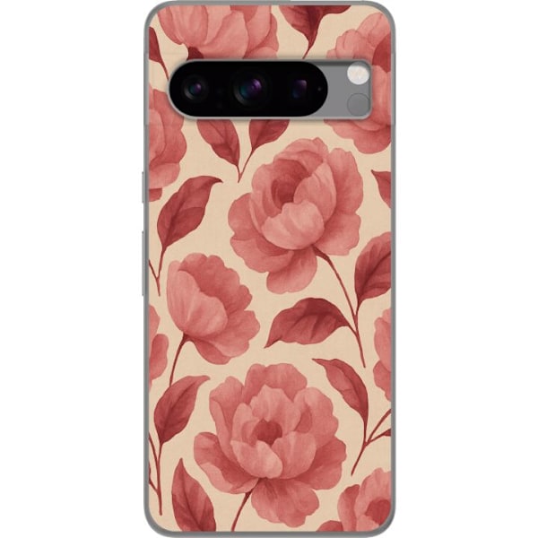 Google Pixel 8 Pro Genomskinligt Skal Rose Bloom