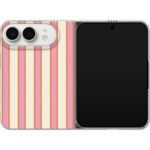 Kompatibelt Mobildeksel til Apple iPhone Duo Rosa sorbetstriper rosa