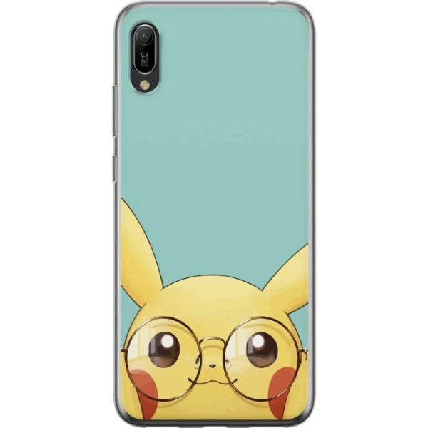 Huawei Y6 Pro (2019) Genomskinligt Skal Pikachu glasögon