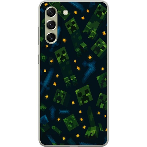 Samsung Galaxy S21 FE 5G Läpinäkyvä kuori Minecraft Dungeons Mob