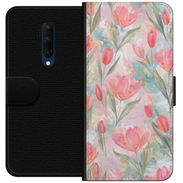 Kompatibel Tegnebogsetui til OnePlus 7T Pro Tulipaner i blomst