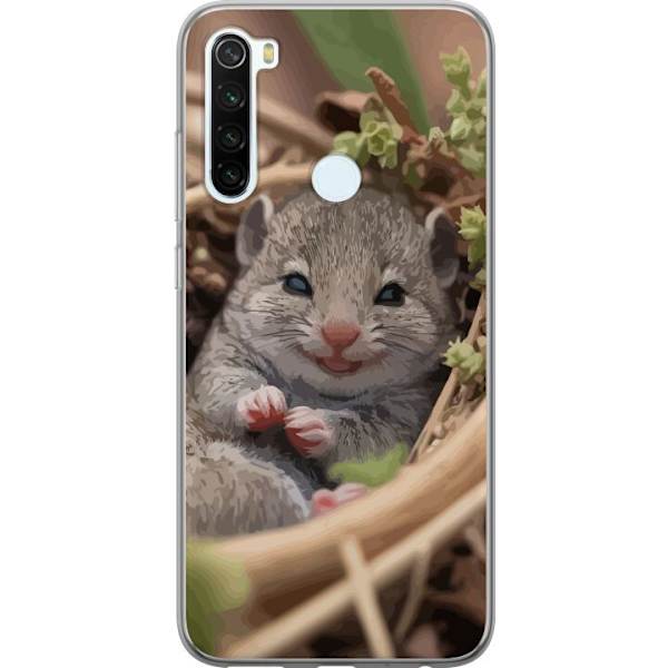 Xiaomi Redmi Note 8 Läpinäkyvä kuori Rotta Hymyilevä Eläinaihe Kaupunkikuva Urban Graafinen Suunnittelu Suosittu Hauska Motiivi Taide Tyyli