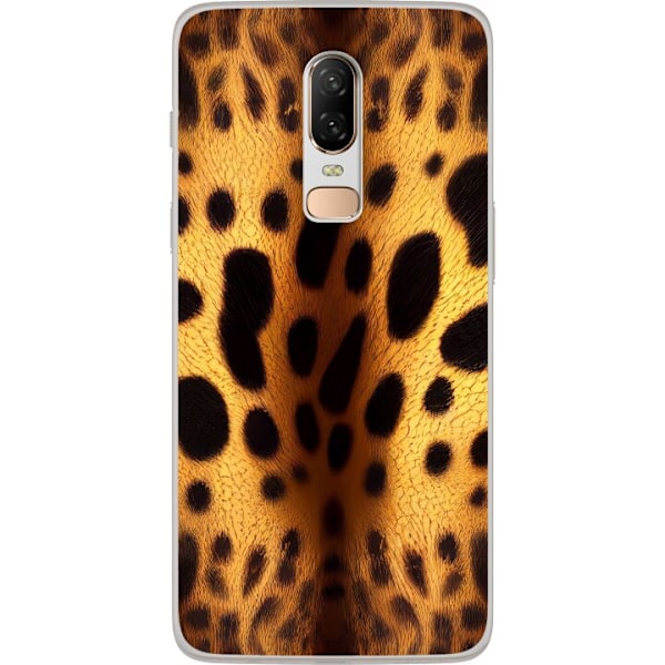 OnePlus 6 Gjennomsiktig deksel Leopard